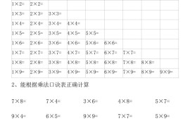 一升二数学暑假预习乘法的认识与练习前3页-二上数学