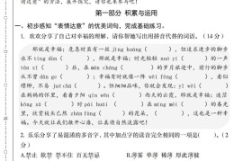 2025六下语文《第三单元情境式命题自测卷》