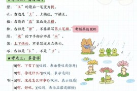 二下语文1-8单元高频考点总结（24页）